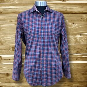 Robert Graham Shirt‎ Mens Flip Cuff Funky Check Colorful Office Work Size S